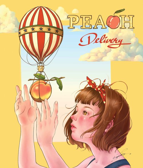 Peach Delivery 16x20 Poster