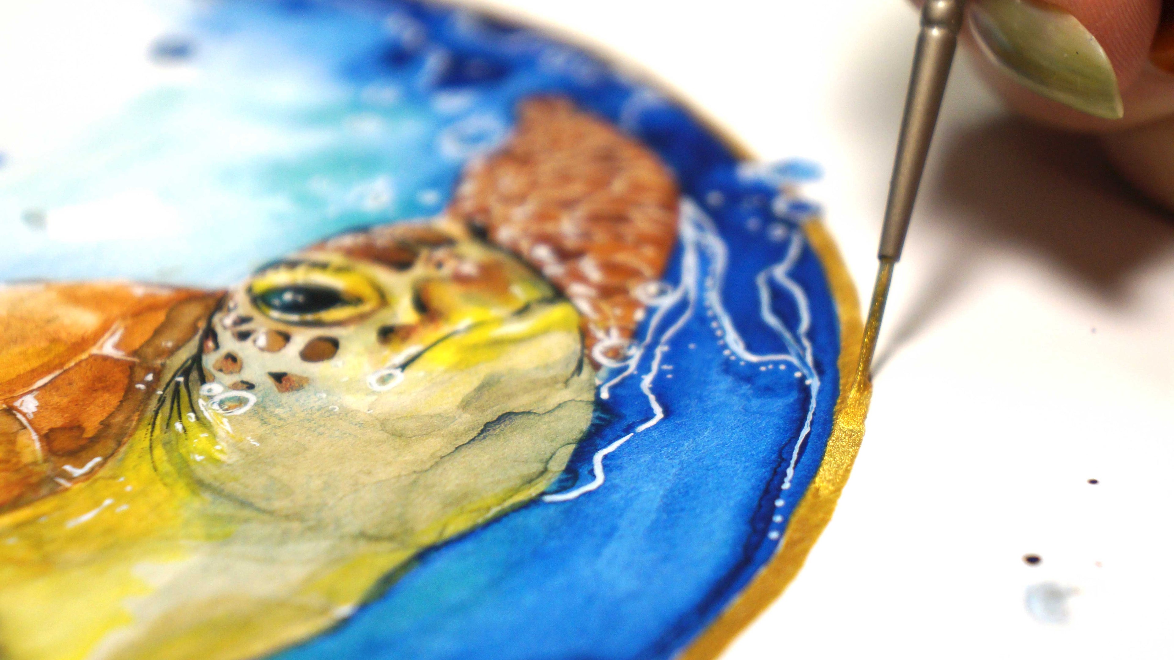 Hand painted Gold Prints