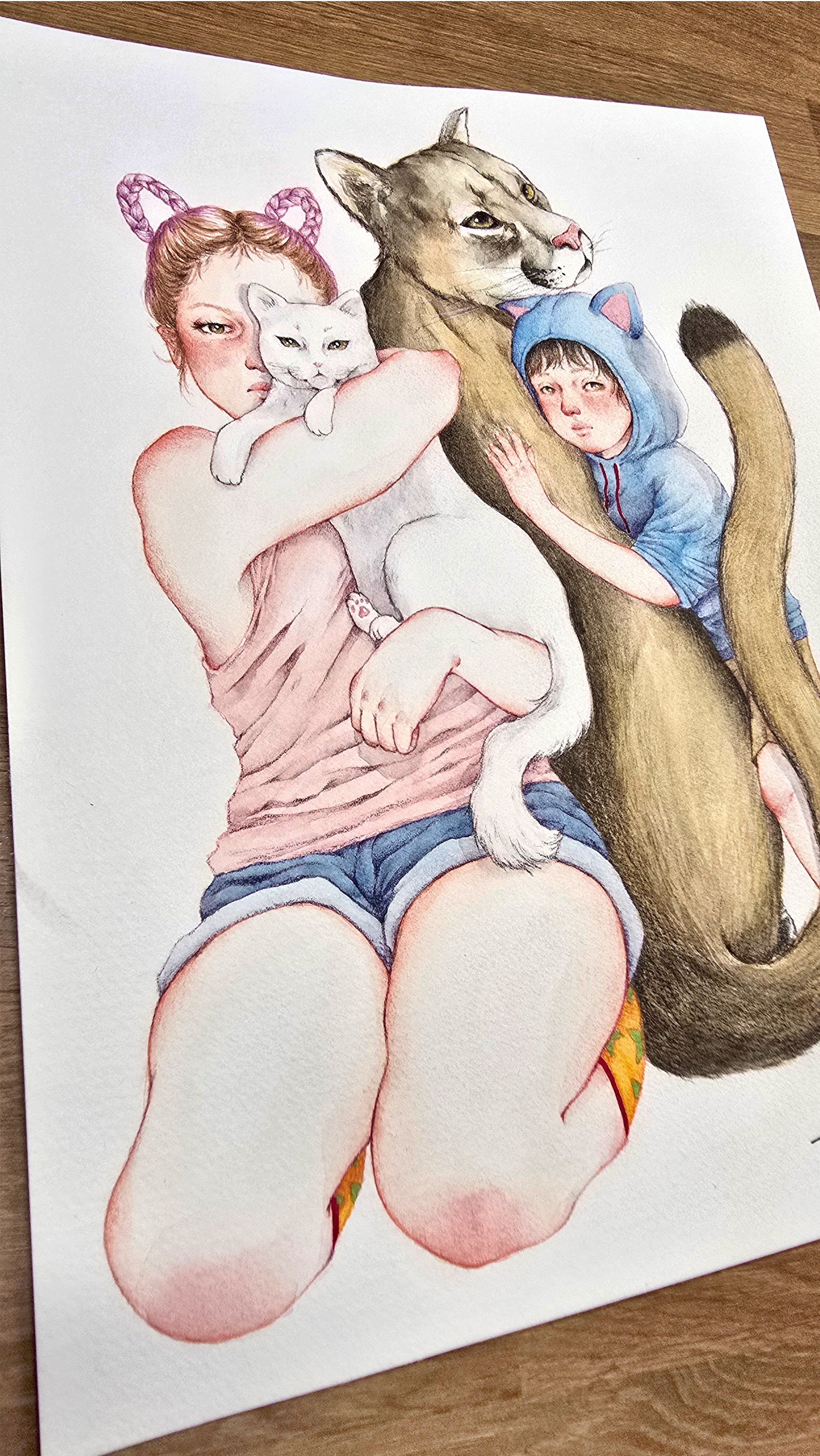 *Original ART* - Cat Siblings