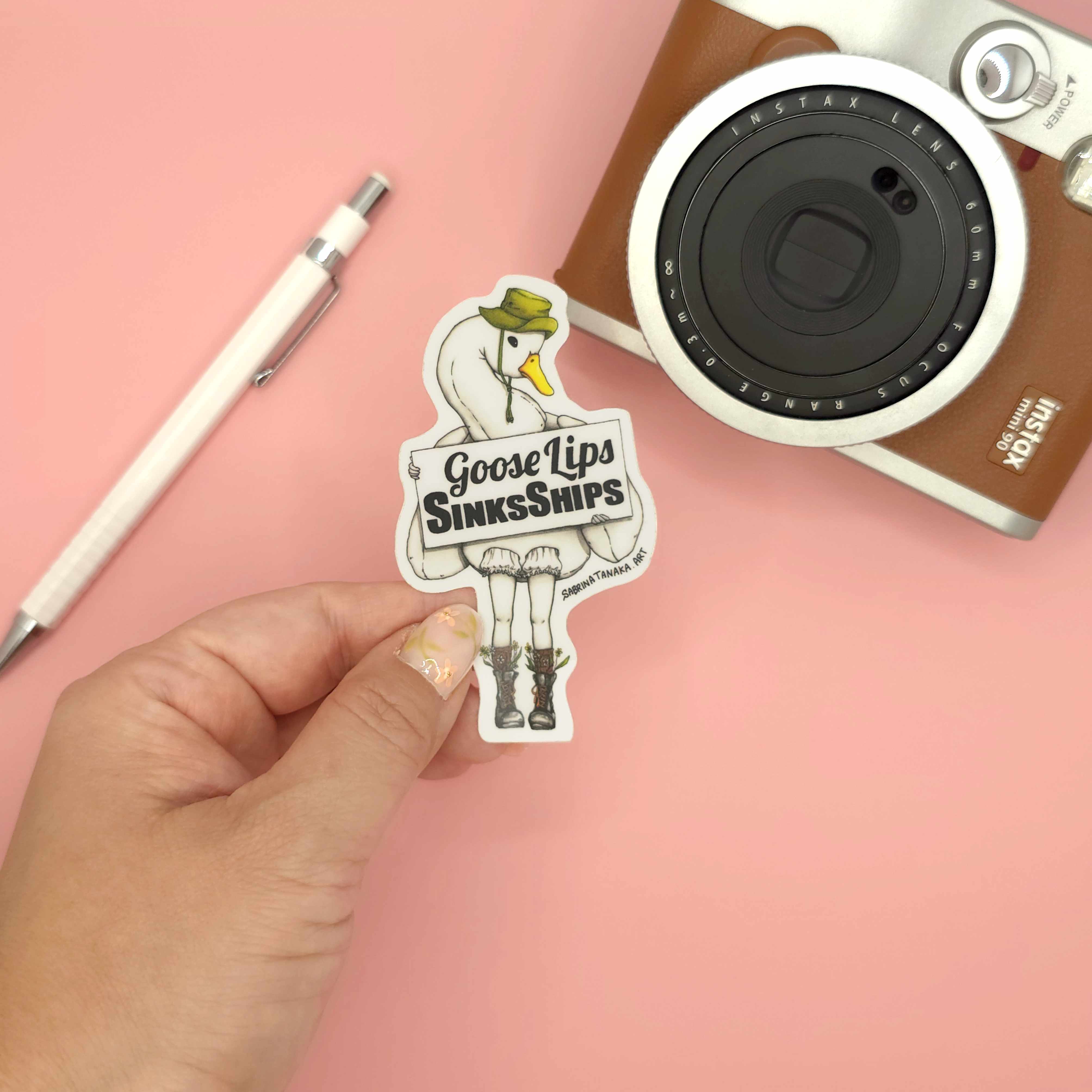 Goose Lips Sinks Ships Sticker