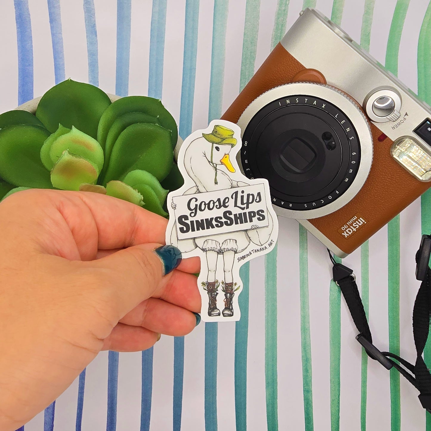 Goose Lips Sinks Ships Sticker