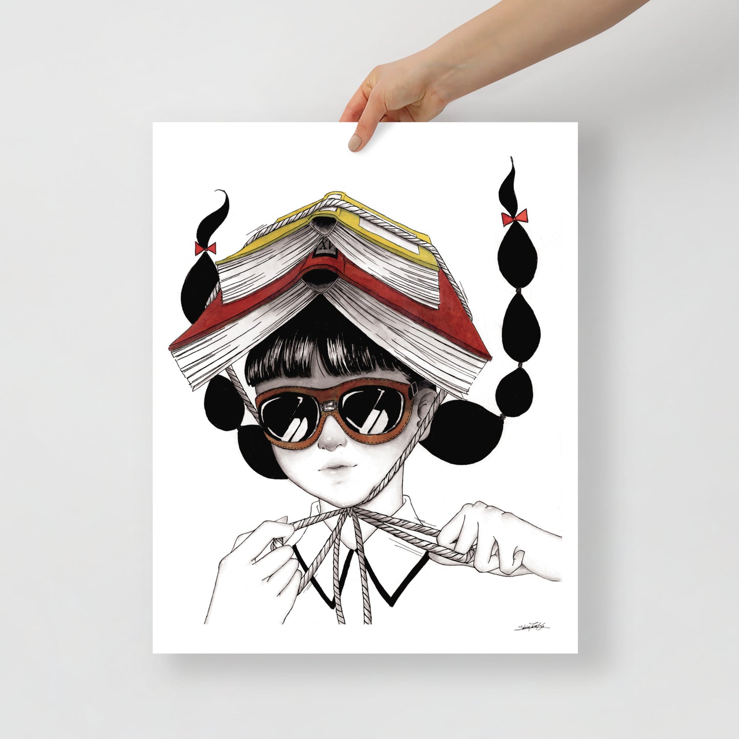 Book Helmet 16x20 Poster