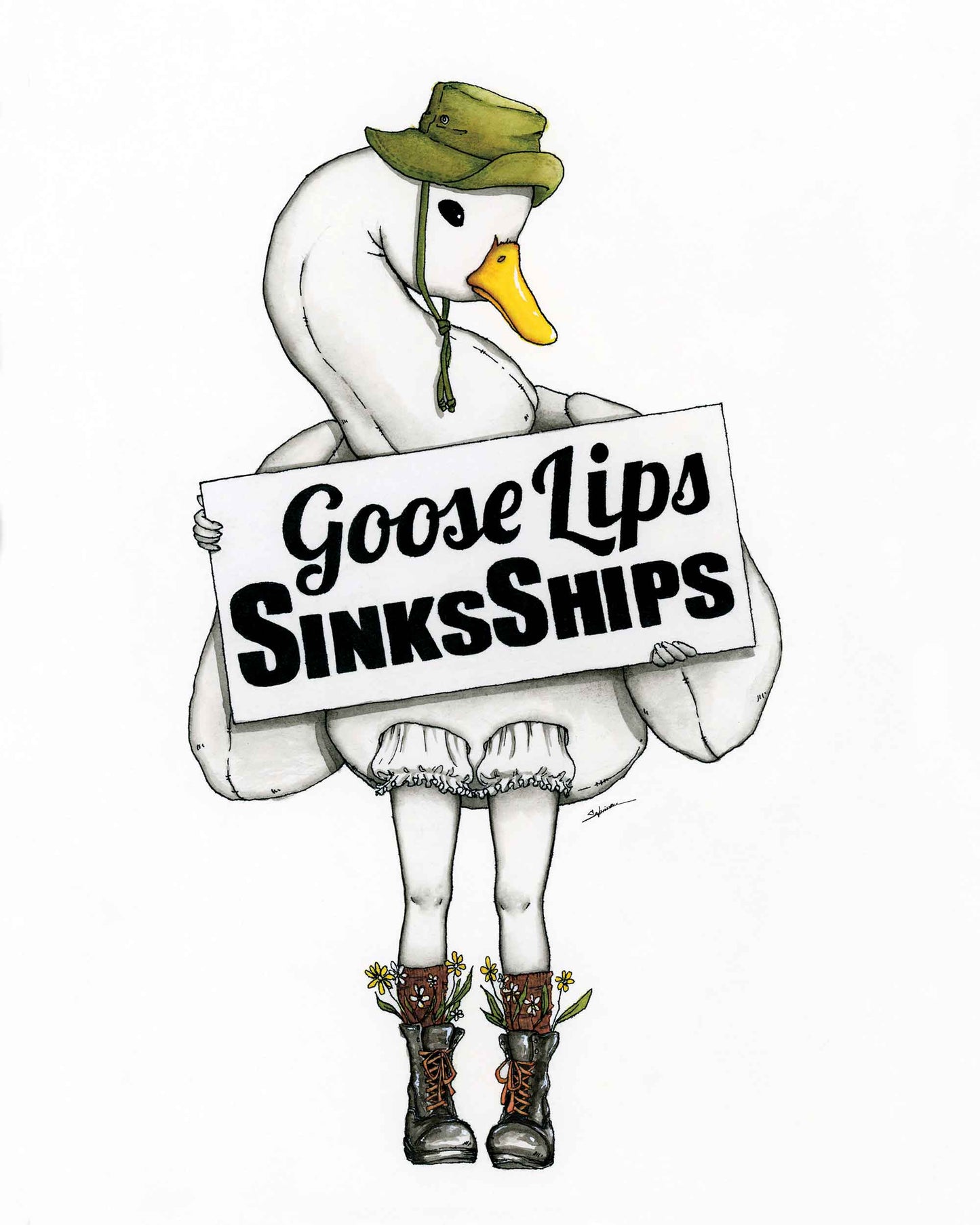 Goose Lips Sinks Ships 16x 20 Poster