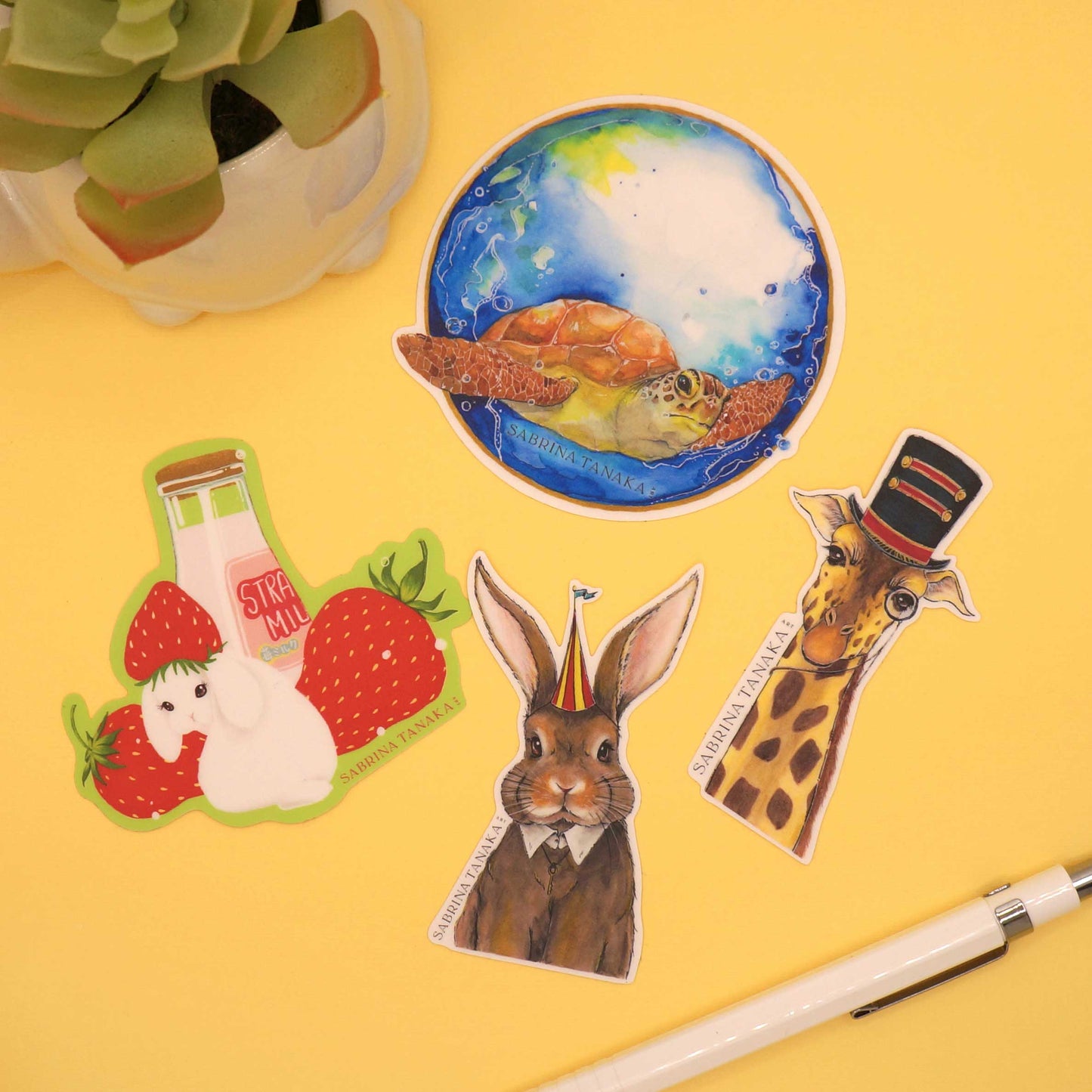 Animal Painting - 4 Sticker Bundle