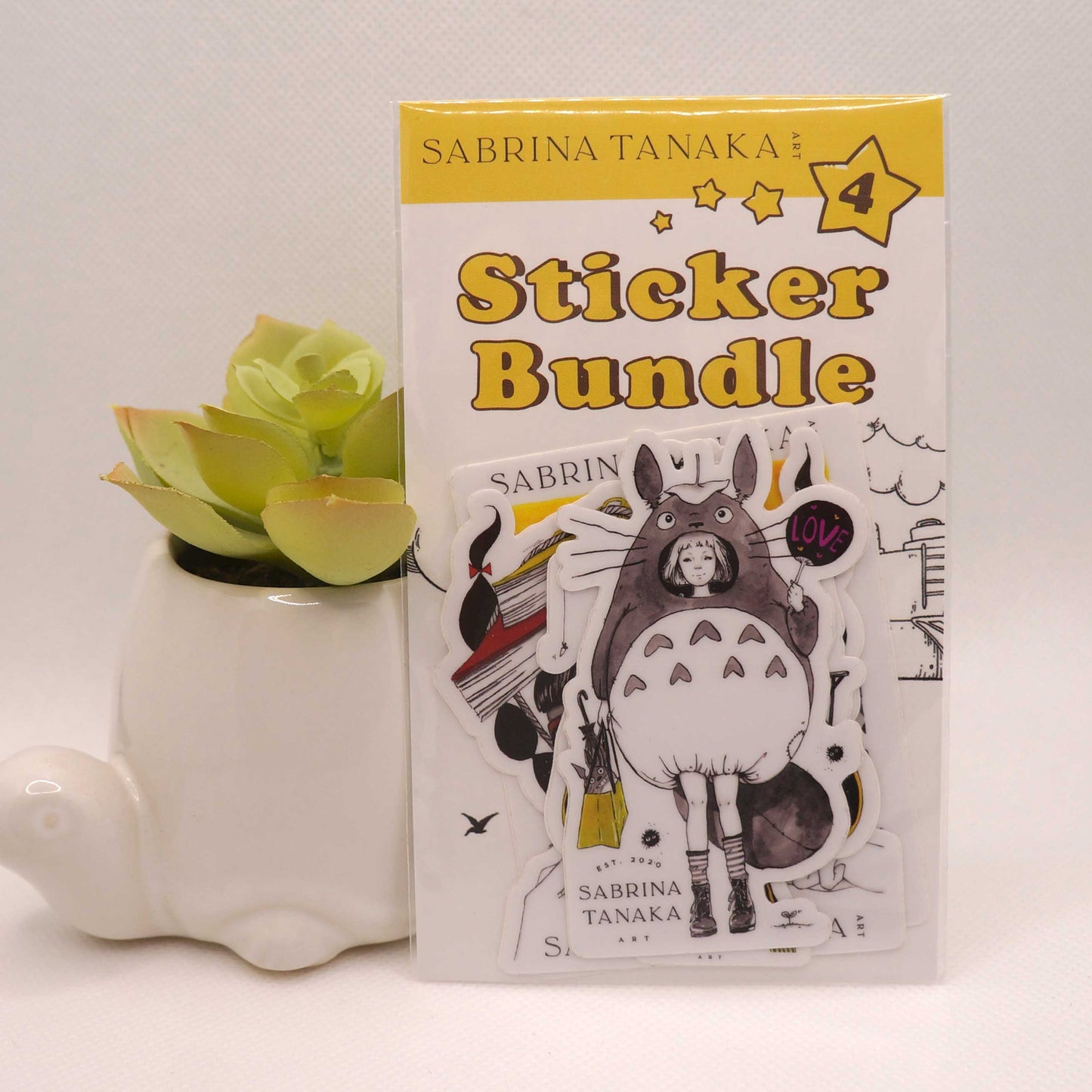 Ink Drawing - 4 Sticker Bundle